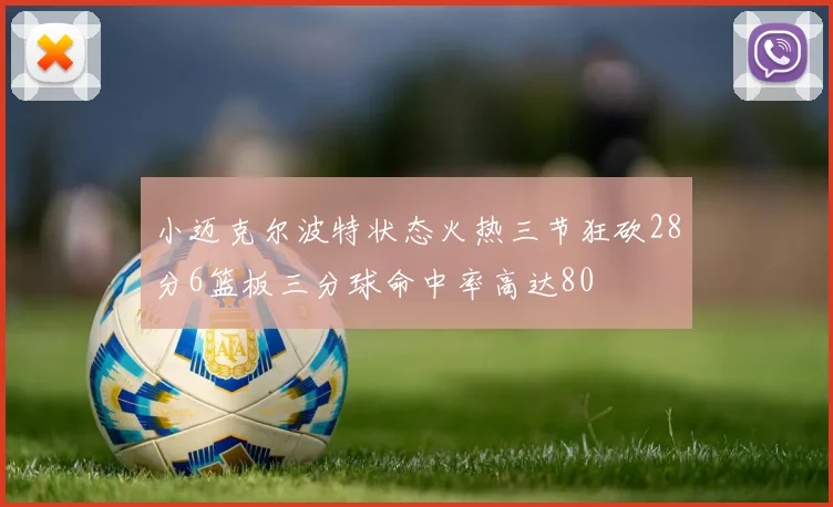 小迈克尔波特状态火热三节狂砍28分6篮板三分球命中率高达80