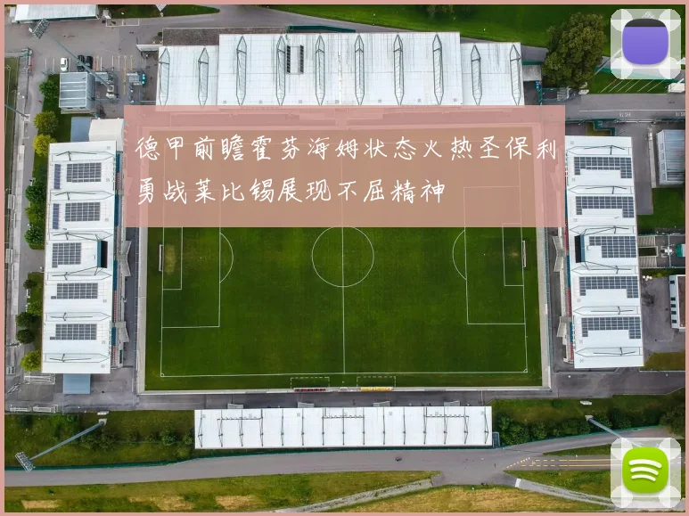 德甲前瞻霍芬海姆状态火热圣保利勇战莱比锡展现不屈精神